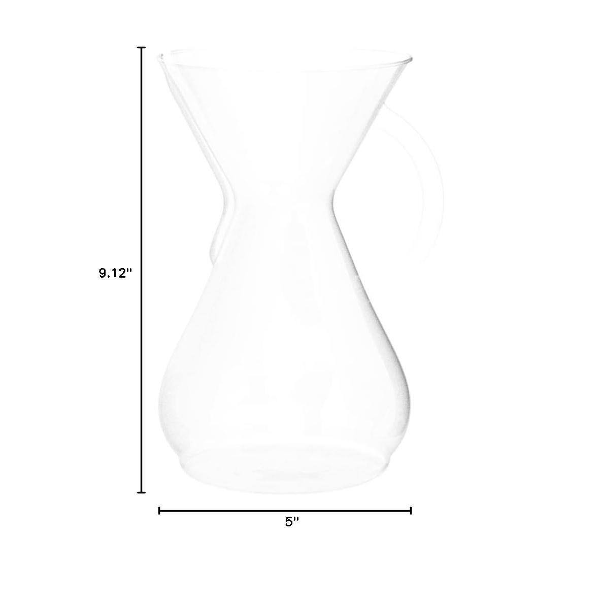 Alt View 9. Dapper Styles - Pour-over Glass Coffeemaker - Handle Series 8-cup Packaging - Default.