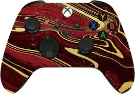 ProControllers - Custom Wireless Controller for Xbox Series X|S, Xbox One, & PC - Red & Gold Swirl