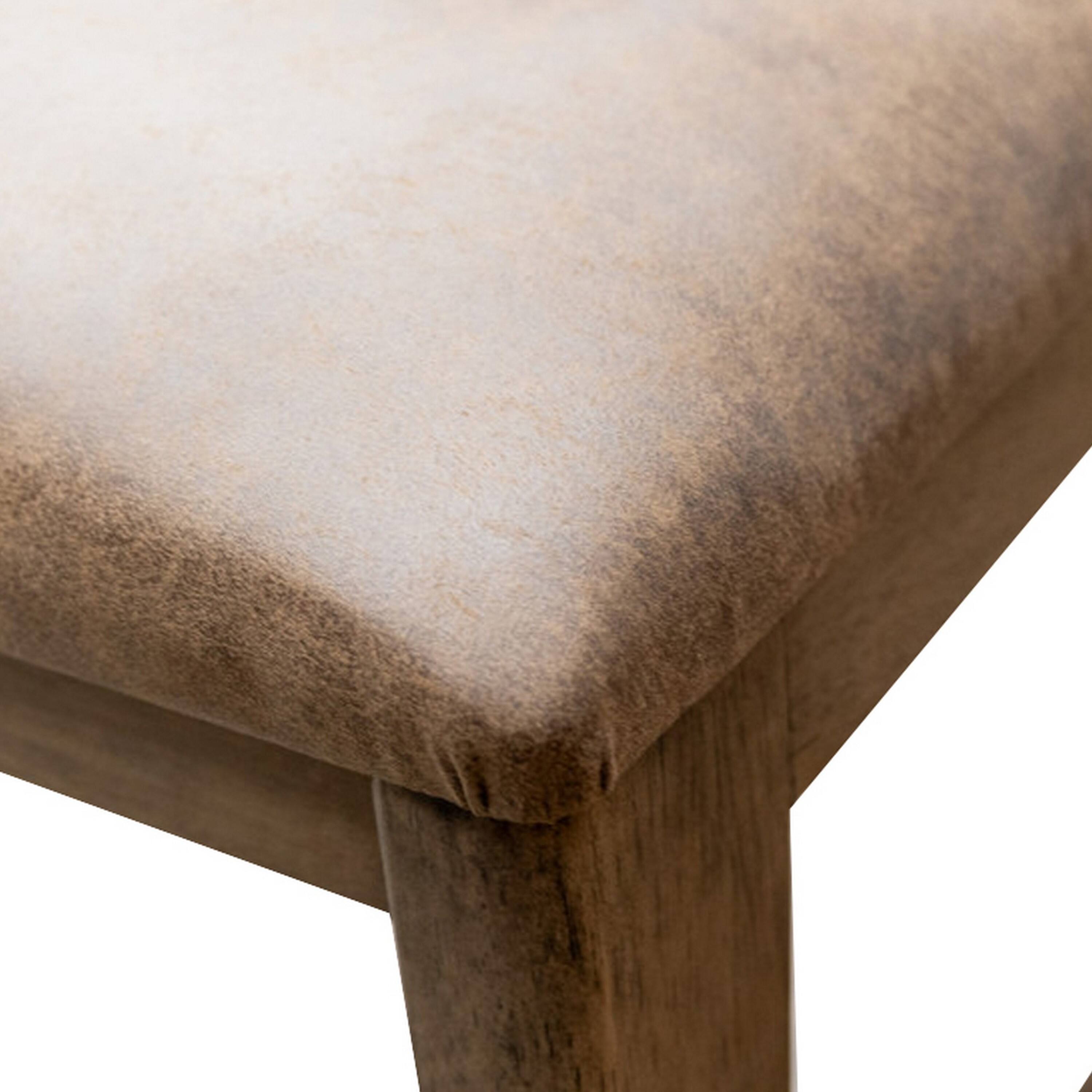 Back. Manhattan Lane - Okai Dining Side Chair Set of 2, Panel Backrest, Padded, Brown Solid Wood - Brown.