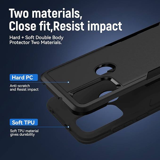 Two materials, Close fit, Resist impact
Hard + Soft Double Body Protector Two Materials.
Hard PC Anti-scratch and Resist impact
Soft TPU Soft TPU material gives durability