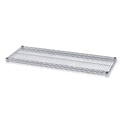 Front. Alera - Industrial Wire Shelving Extra Wire Shelves, 48w X 18d, Silver, 2 Shelves/carton - Silver.