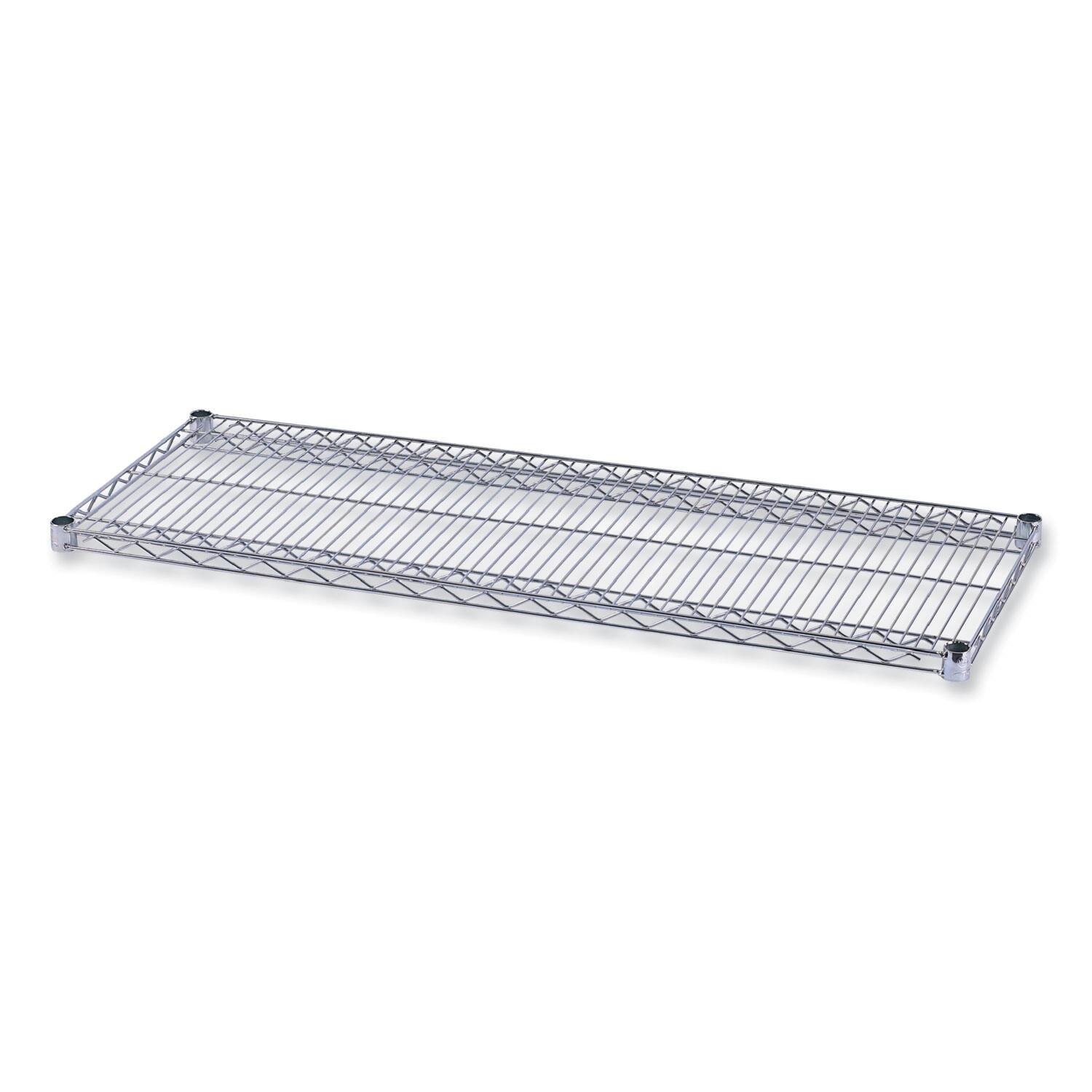 Front. Alera - Industrial Wire Shelving Extra Wire Shelves, 48w X 18d, Silver, 2 Shelves/carton - Silver.