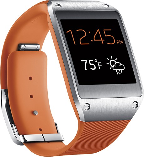  Samsung - Galaxy Gear Smart Watch for Select Samsung Galaxy Mobile Phones - Wild Orange