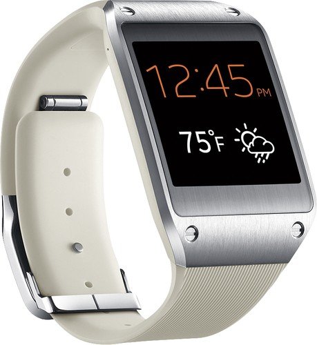 Samsung - Galaxy Gear Smart Watch for Select Samsung Galaxy Mobile Phones - Oatmeal Beige