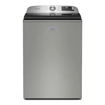 Maytag - 5.3 Cu. Ft. Pet Pro Top Load Impeller Washer with Extra Power and Sanitize Cycle with Oxi - Classic Silver