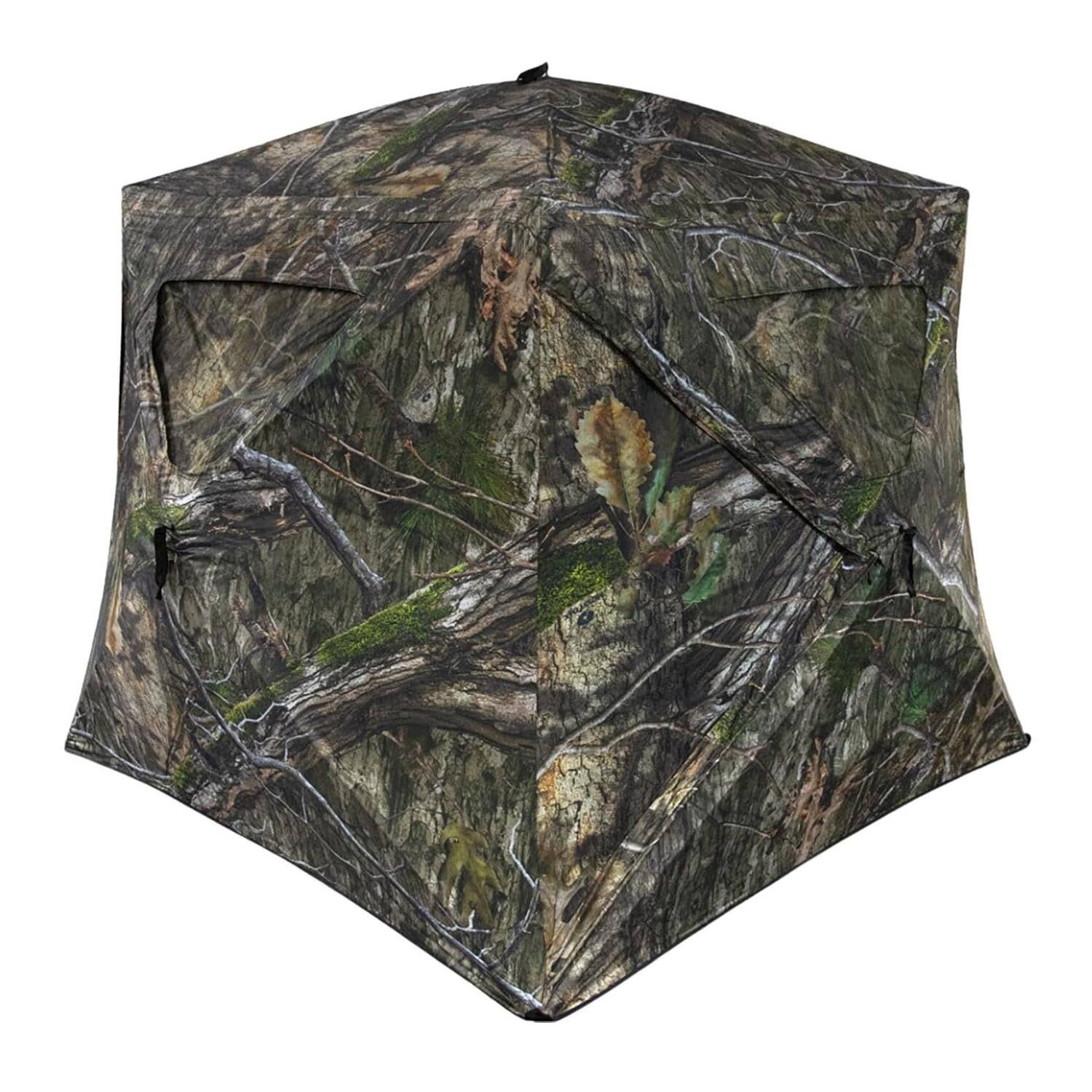 Angle. Ameristep - Ameristep Brickhouse Wide Bottom Extreme Ground Blind 75X75X66-Inch Footprint - Camo.