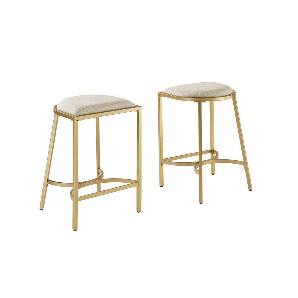 Alt View 4. Crosley Furniture - Ellery 2-Piece Counter Height Bar Stool Set - 2 Stools - Oatmeal.