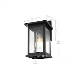 Elegant Lighting - Ringgold 7 inch Outdoor Pendant - Black