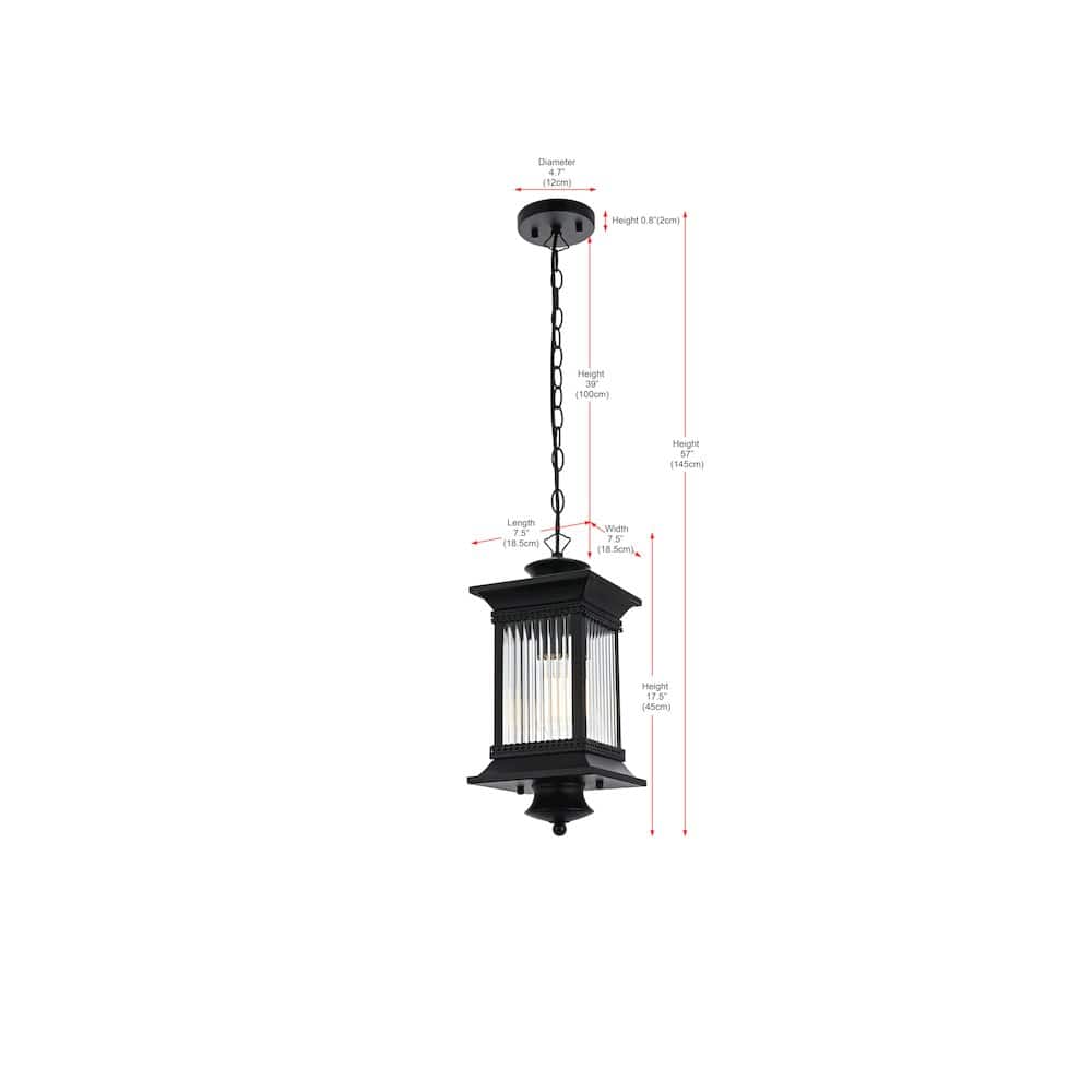 Elegant Lighting - Collins 7 inch Outdoor Pendant - Black price history on PriceWatchPro