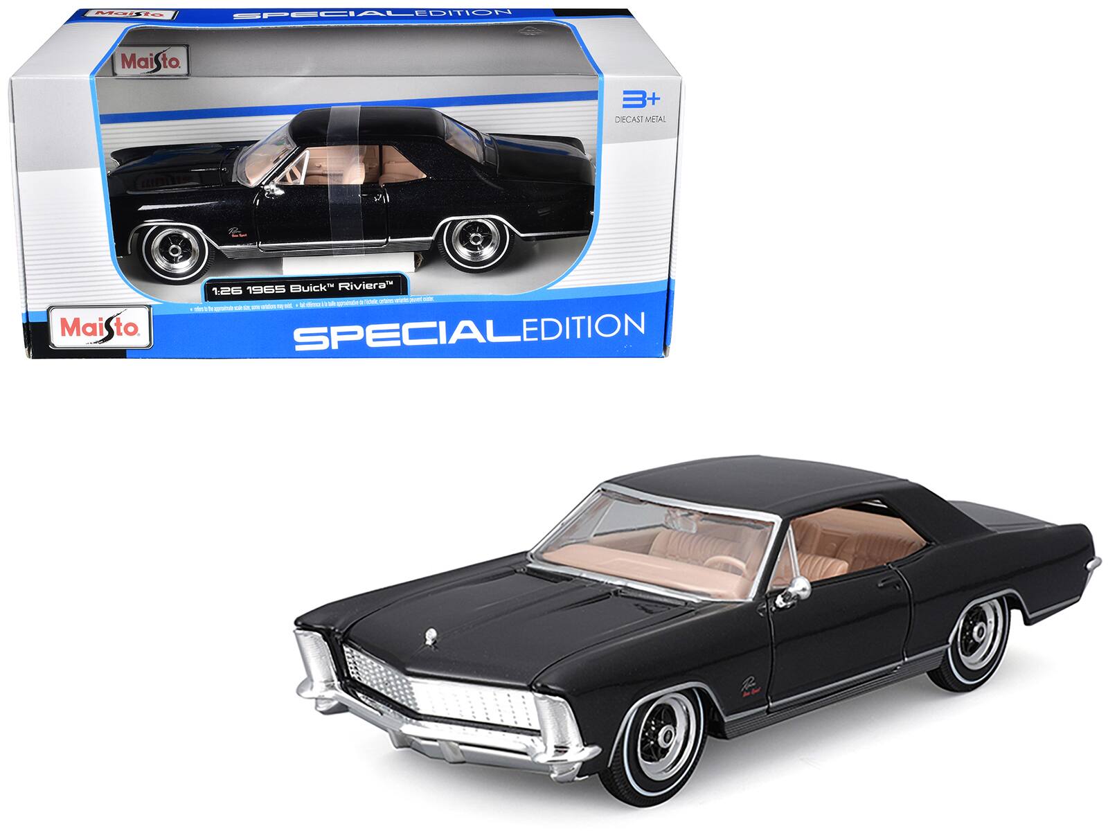 Maisto SPECIAL EDITION  
1:26 1965 Buick Riviera  
3+  
DIECAST METAL  
SPECIAL EDITION