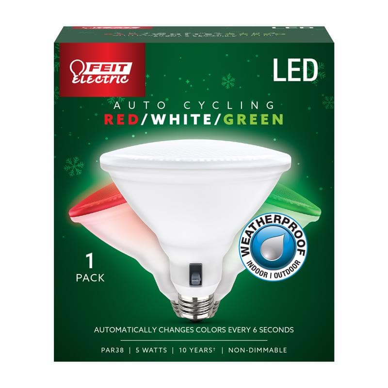 FEIT ELECTRIC - PAR 38 E26 (Medium) LED Bulb Color Changing 6 Watt Equivalence 1 pk