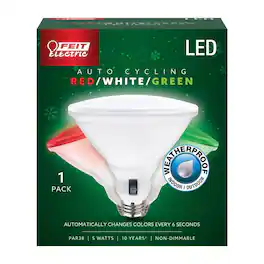 FEIT ELECTRIC - PAR 38 E26 (Medium) LED Bulb Color Changing 6 Watt Equivalence 1 pk