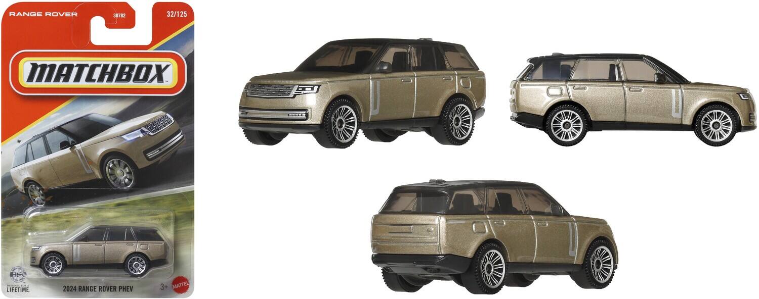 RANGE ROVER  
30782  
32/125  
MATCHBOX  
LIFETIME  
2024 RANGE ROVER PHEV  
3+  
MATTEL