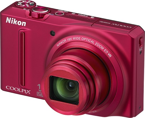 Best Buy: Nikon Coolpix S9100 12.1-Megapixel Digital Camera Red 