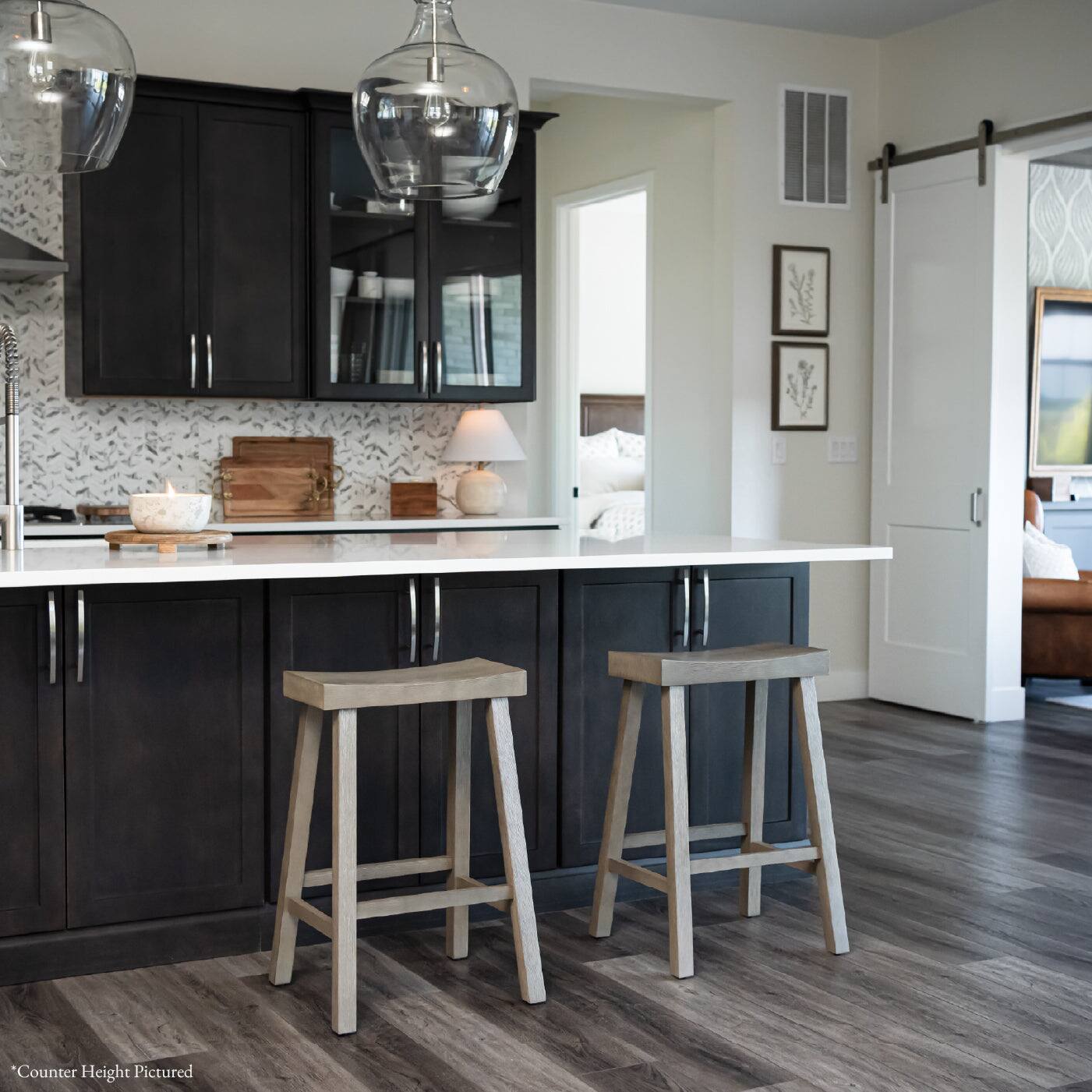 The text on the image reads: "Counter Height Pictured."