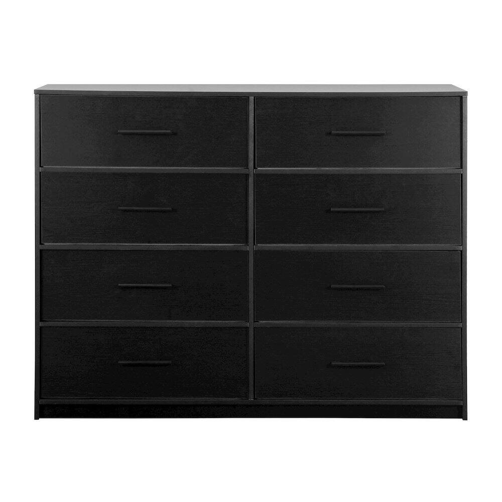 Alt View 1. Techni Home - 8-Drawer Dresser with Large Fabric Drawers, Black - Black.