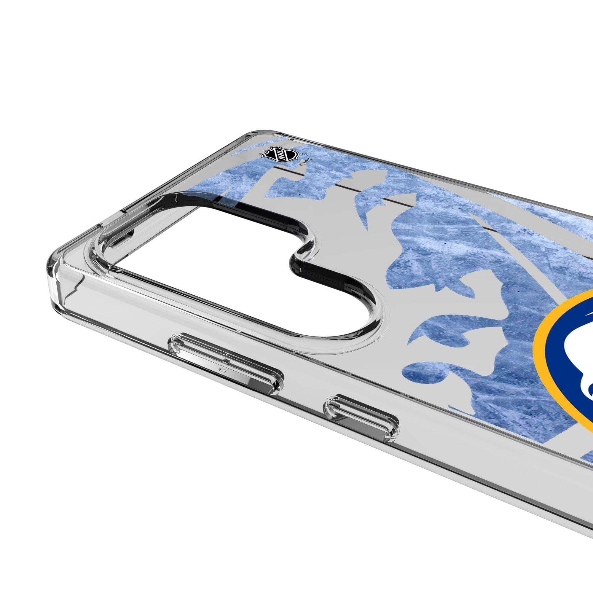 Alt View 2. Keyscaper - Buffalo Sabres Galaxy Clear Ice Case - S24 Ultra - Multicolor.