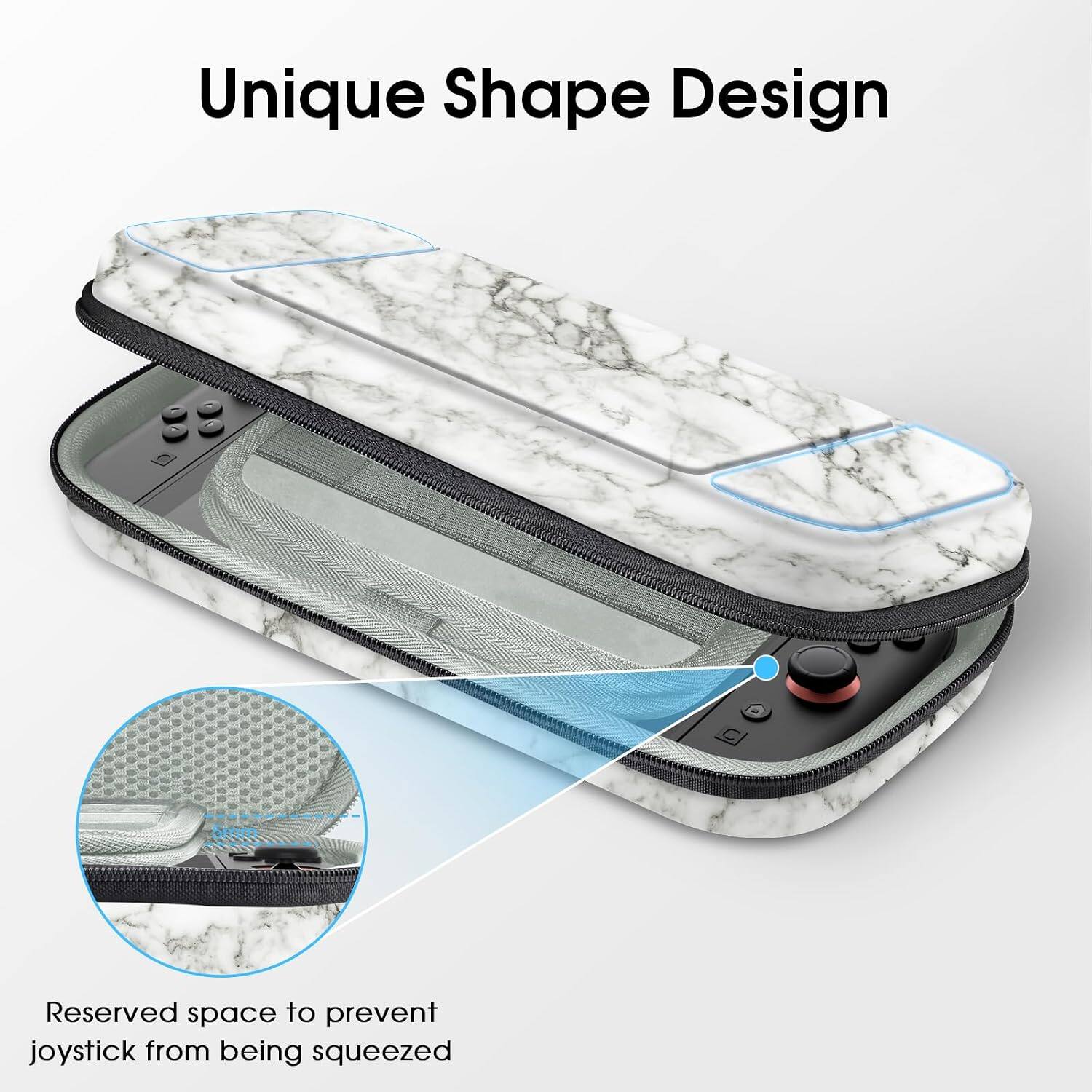 Unique Shape Design

Reserved space to prevent joystick from being squeezed