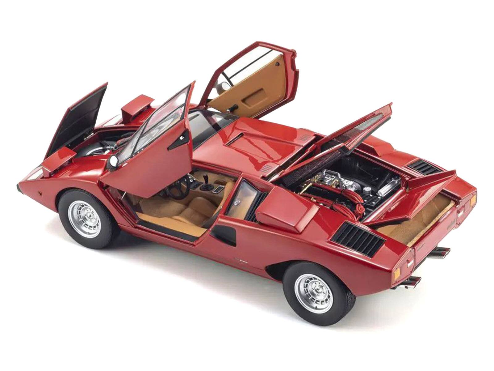 Alt View 1. Kyosho - Lamborghini Countach LP 400 Red 1/18 Diecast Model Car by Kyosho.