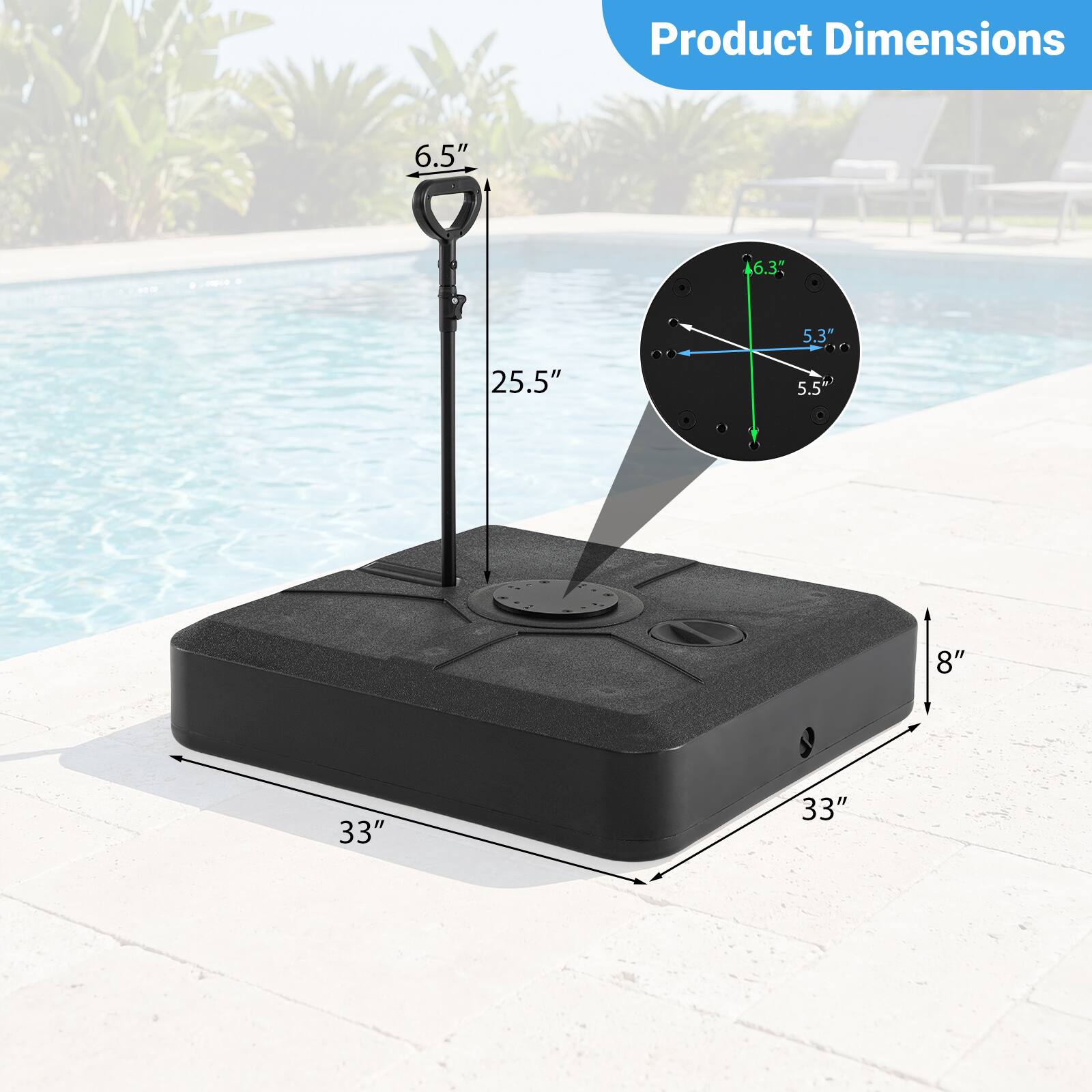 Product Dimensions: 6.5" x 46.3" x 25.5" x 5.3" x 5.5" x 8" x 33" x 33"
