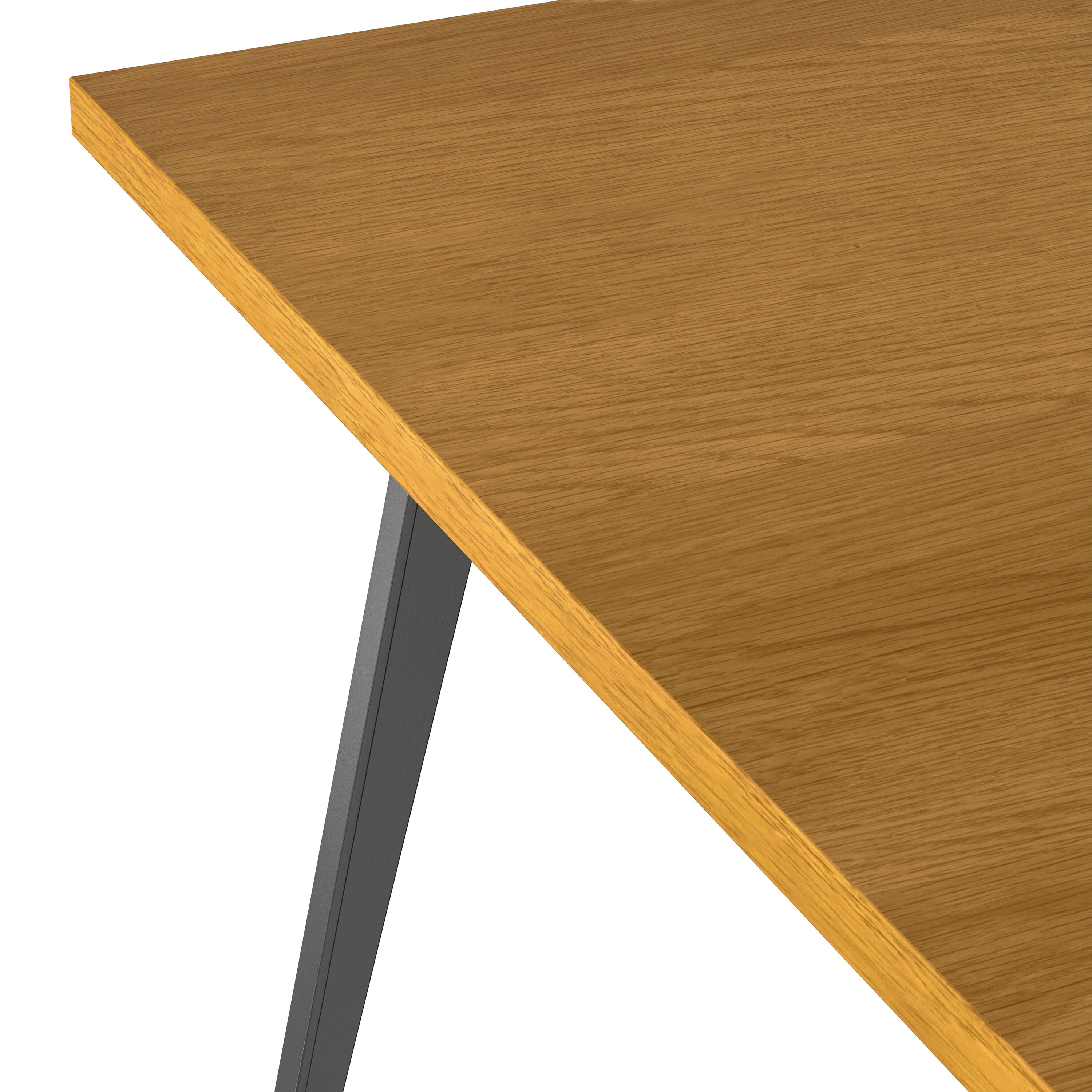 Alt View 4. Simpli Home - Lowry 54 inch x 54 inch Square Modern Industrial Square Dining Table in Oak Veneer - Oak Veneer.
