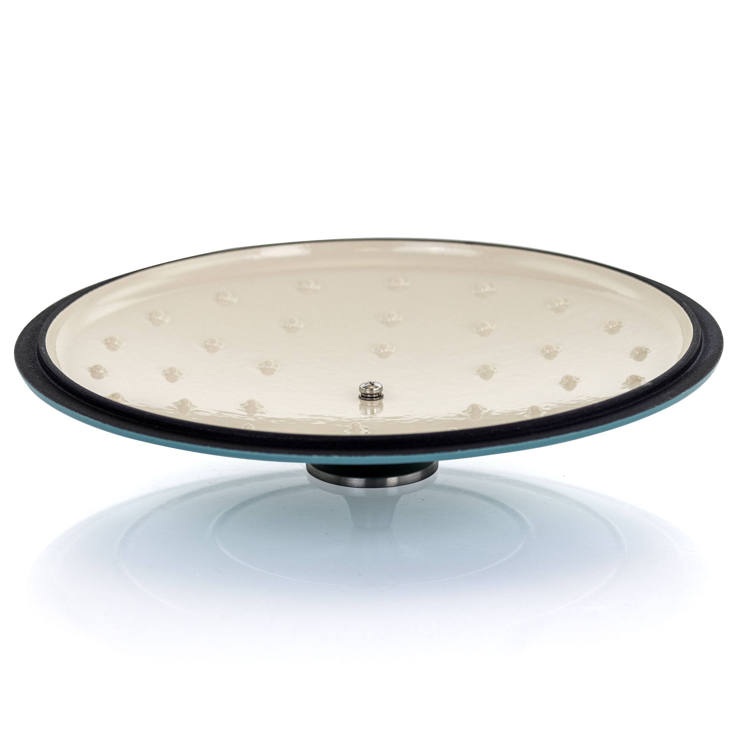 Alt View 4. Crockpot - Crock-Pot Artisan 2 Piece 7 Quarts Enamled Cast Iron Dutch Oven in Aqua Blue - Blue.