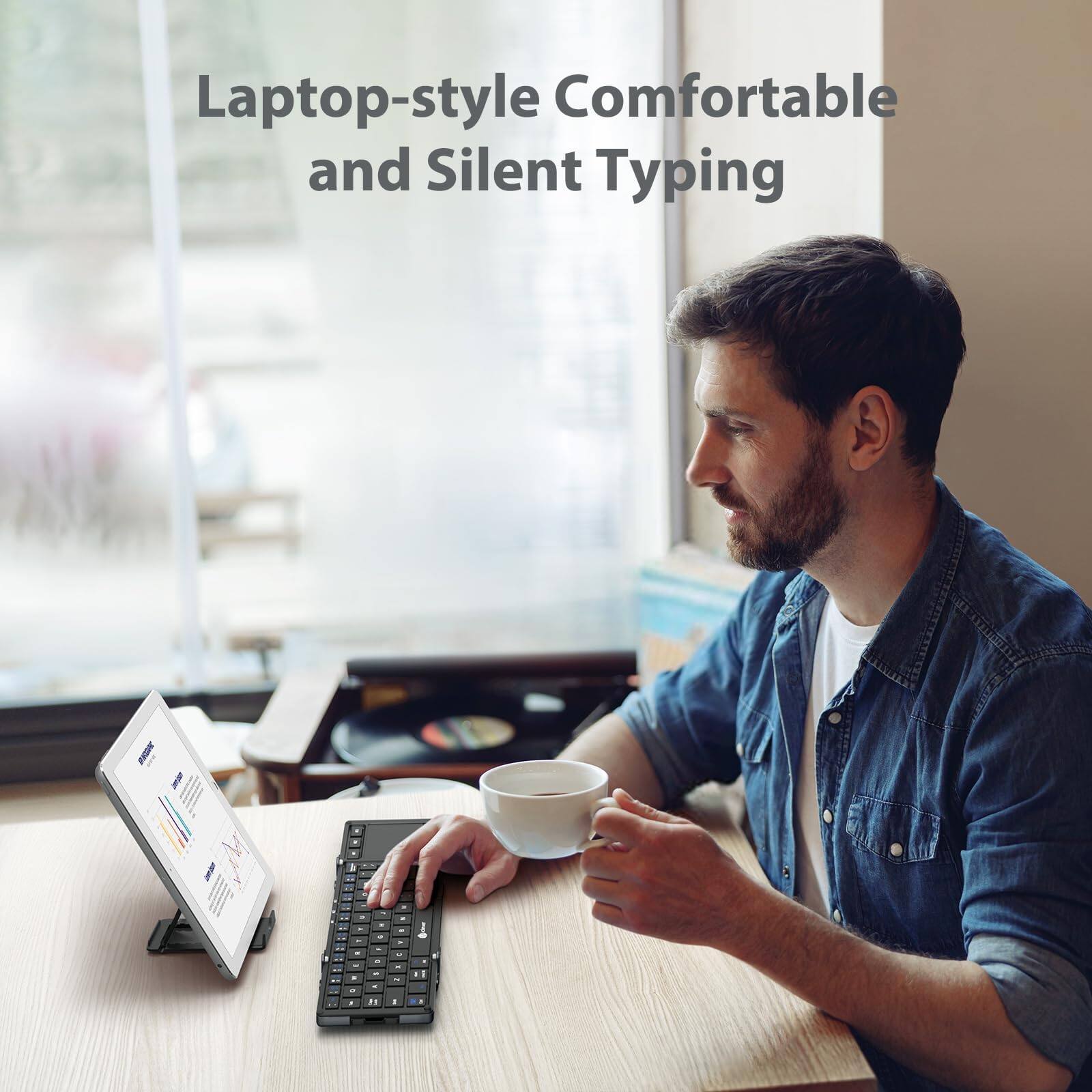 Laptop-style Comfortable and Silent Typing