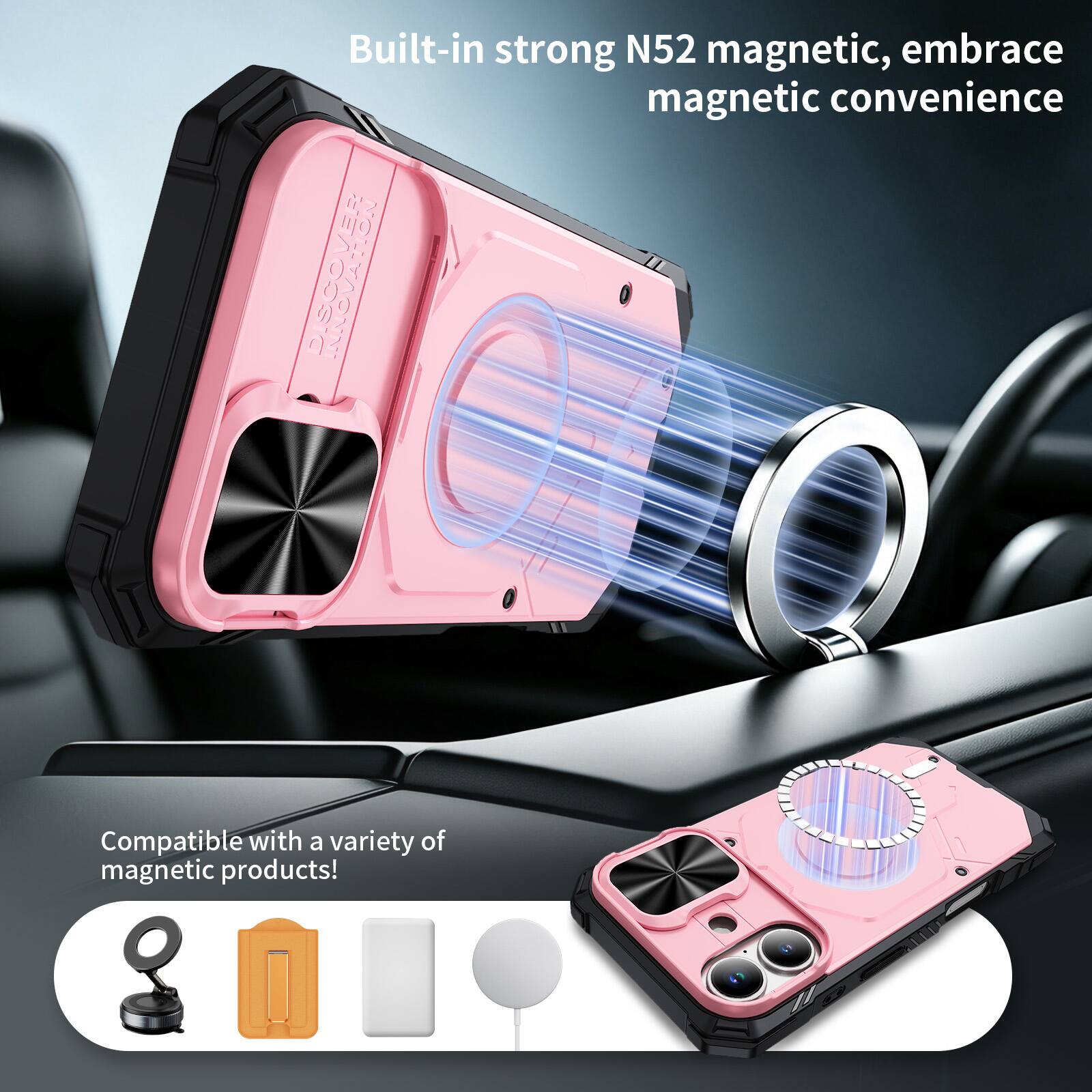 Built-in strong N52 magnetic, embrace magnetic convenience

Compatible with a variety of magnetic products!