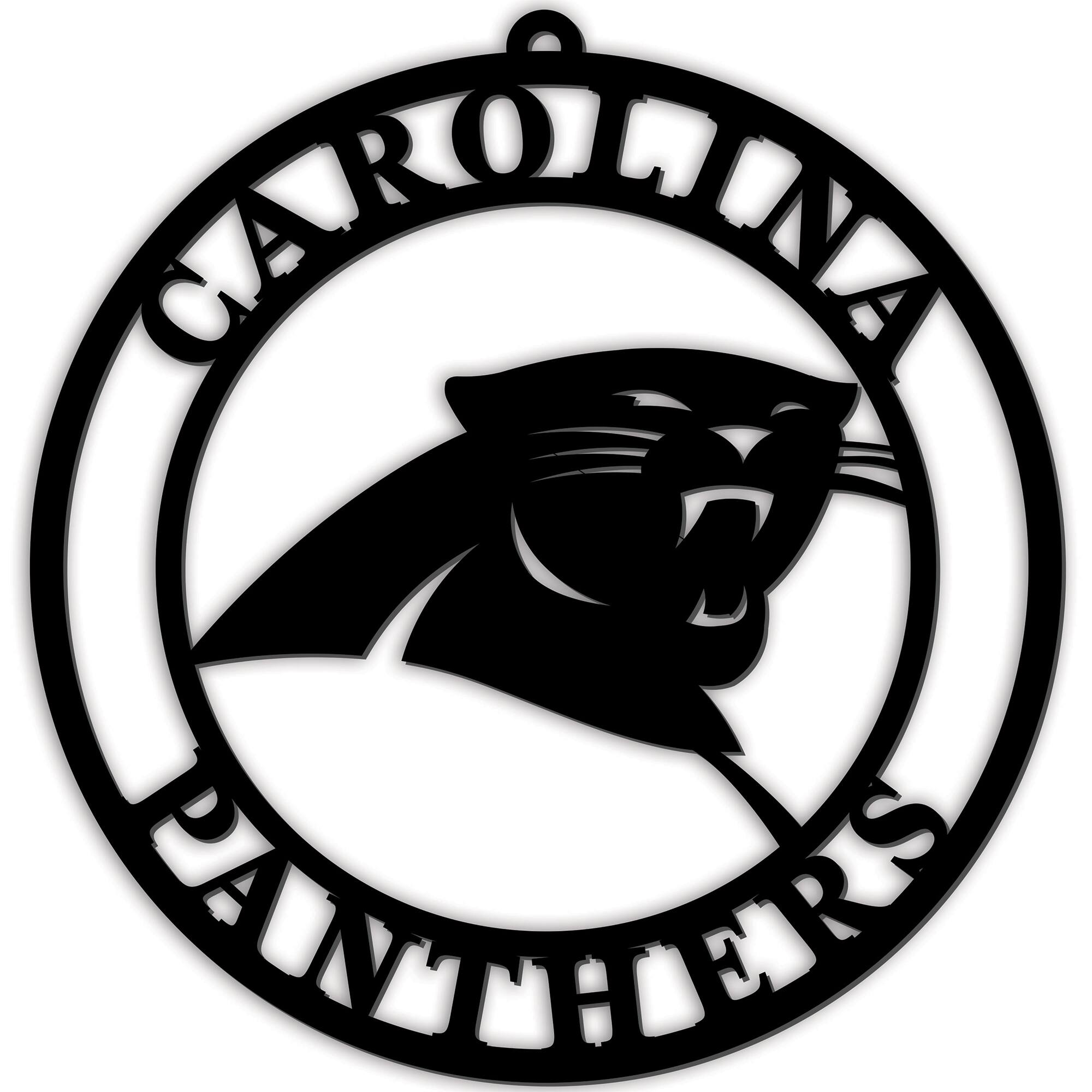 Black Carolina Panthers 16'' Team Logo Cutout