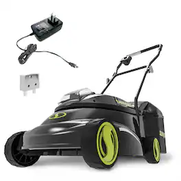 Sun Joe - 28V Cordless Electric 14" Push Behind Lawn Grass Mower, MJ401C - Green
