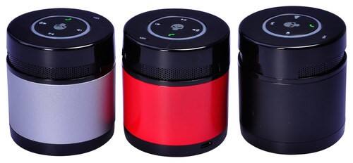 Front. Tosa - Cylinder Bluetooth Speaker - Red.