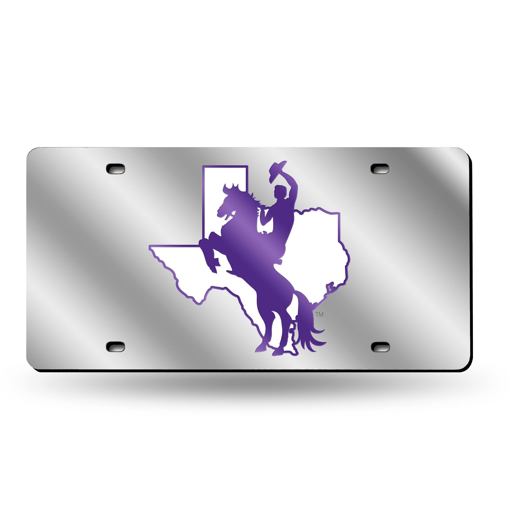 Rico Industries - Tarleton State Texans Mirrored Laser Cut License Plate Laser Tag - Multi