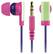 Front Standard. Merkury Innovations - Earbud Headphones - Pink/Green.