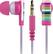 Front Standard. Merkury Innovations - Riviera Stripe Earphone - Pink/Black/Blue/Green.