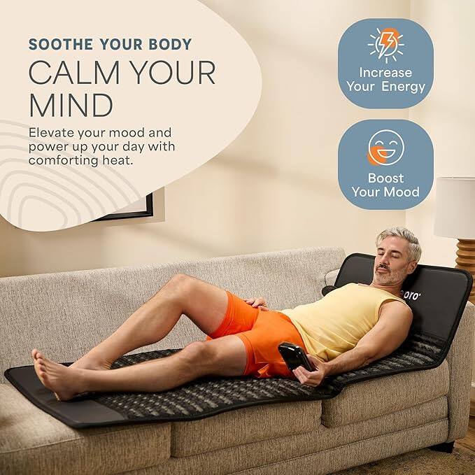 SOOTHE YOUR BODY  
CALM YOUR MIND  

Elevate your mood and power up your day with comforting heat.  

Increase Your Energy  
Boost Your Mood