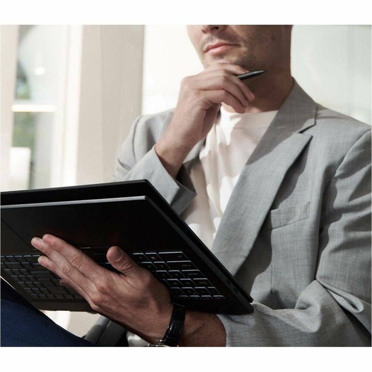 Alt View 25. MSI - Summit E16 AI Studio A1V 2-in-1 16" Touch Screen Laptop - Intel Core Ultra 7 with 32GB Memory - Ink Black, Black.