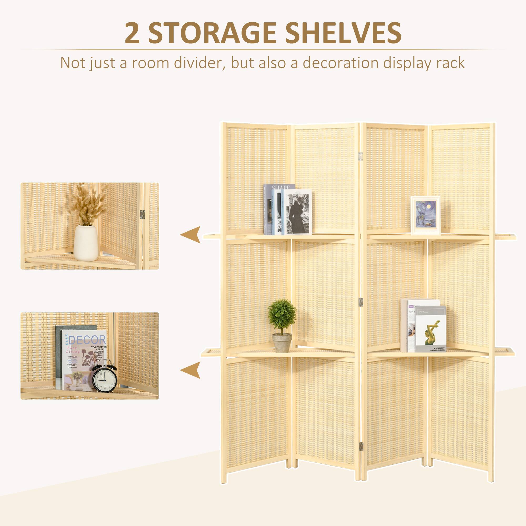 2 STORAGE SHELVES
Not just a room divider, but also a decoration display rack
SL LE - DECOR