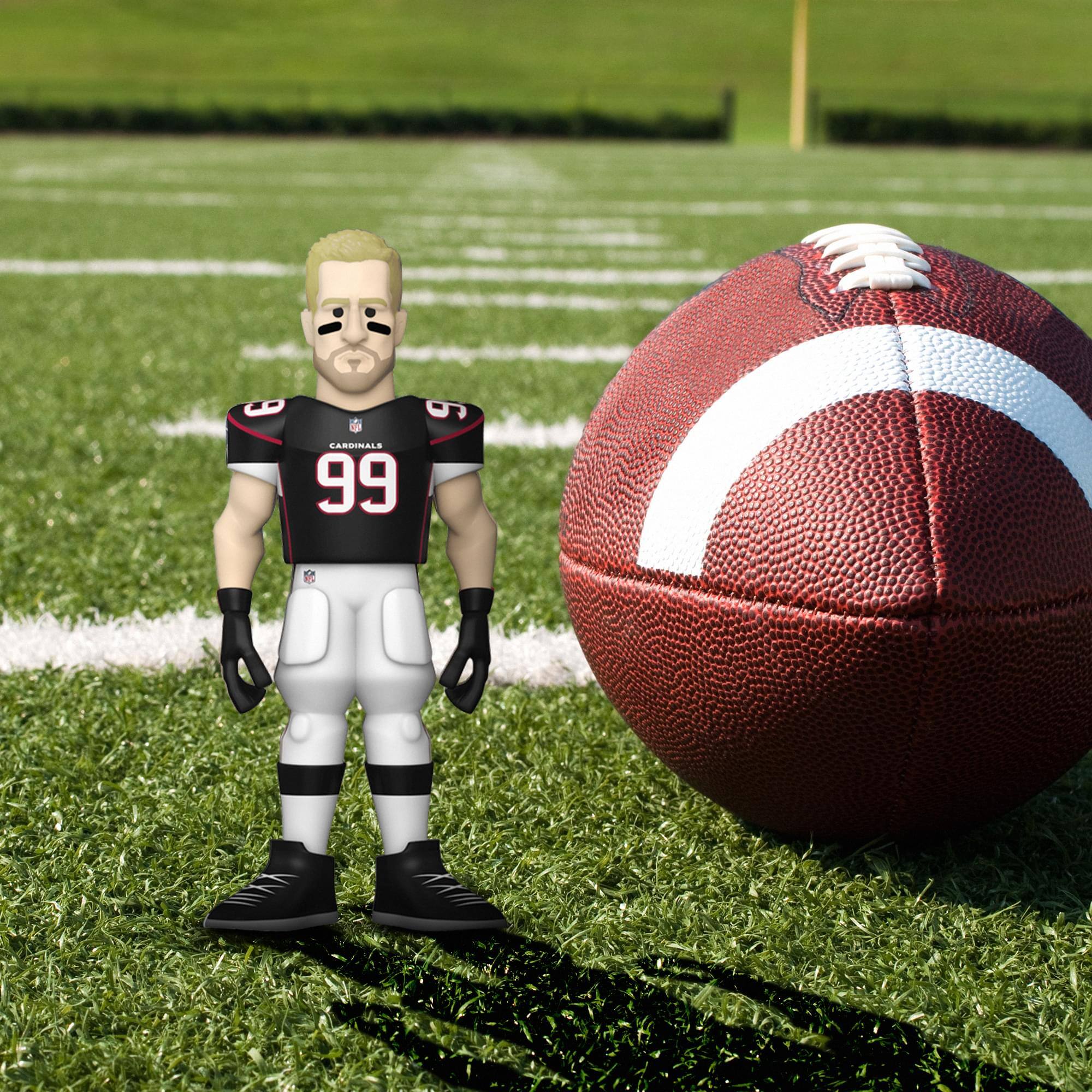 Alt View 2. Funko - Arizona Cardinals NFL Funko Gold 5 Inch Vinyl Figure | JJ Watt CHASE - Black.