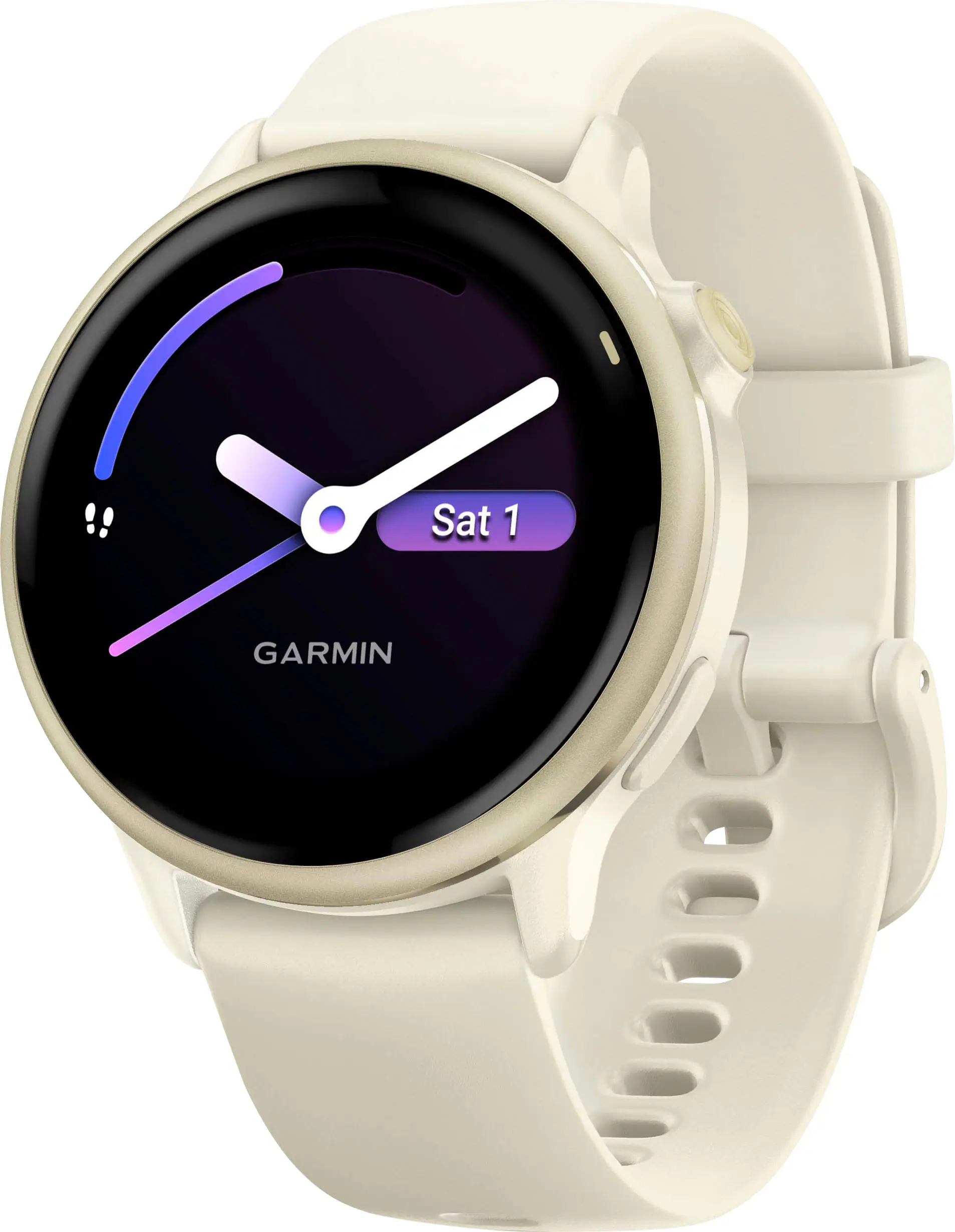 Garmin - vívoactive 6 GPS Smartwatch 42 mm Fiber-reinforced polymer - Lunar Gold with Bone Band - (2025)