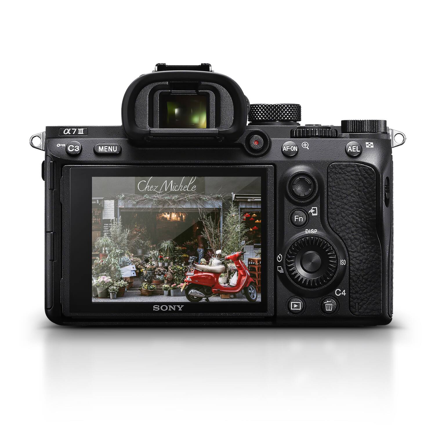 α7 III  
C3 MENU AF-ON AEL  
Chez Michele  
Fn DISP r 0 Q S0 C4 4  
SONY A III