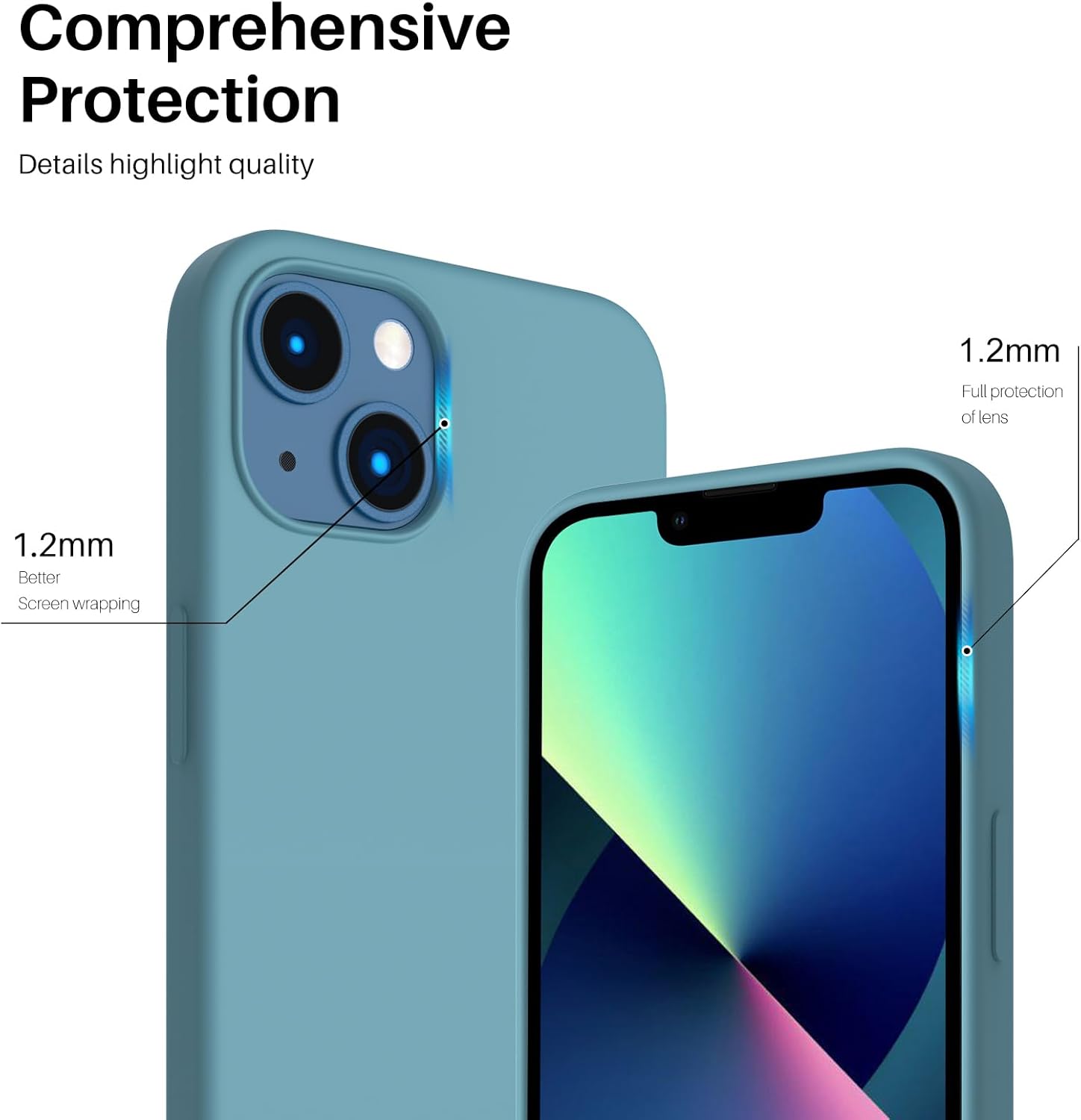 Comprehensive Protection
Details highlight quality
1.2mm
1.2mm
Better Screen wrapping
Full protection of lens