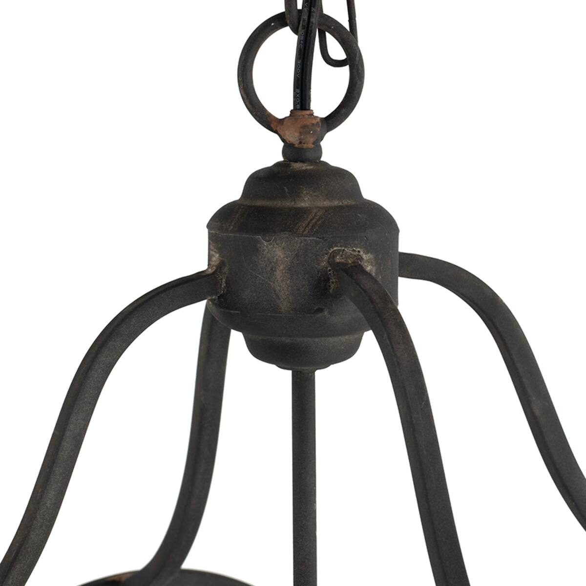 Alt View 1. Loheer - Loheer Four Light Satin Black Chandelier, Iron Entryway Foyer Hanging Light Fixture.
