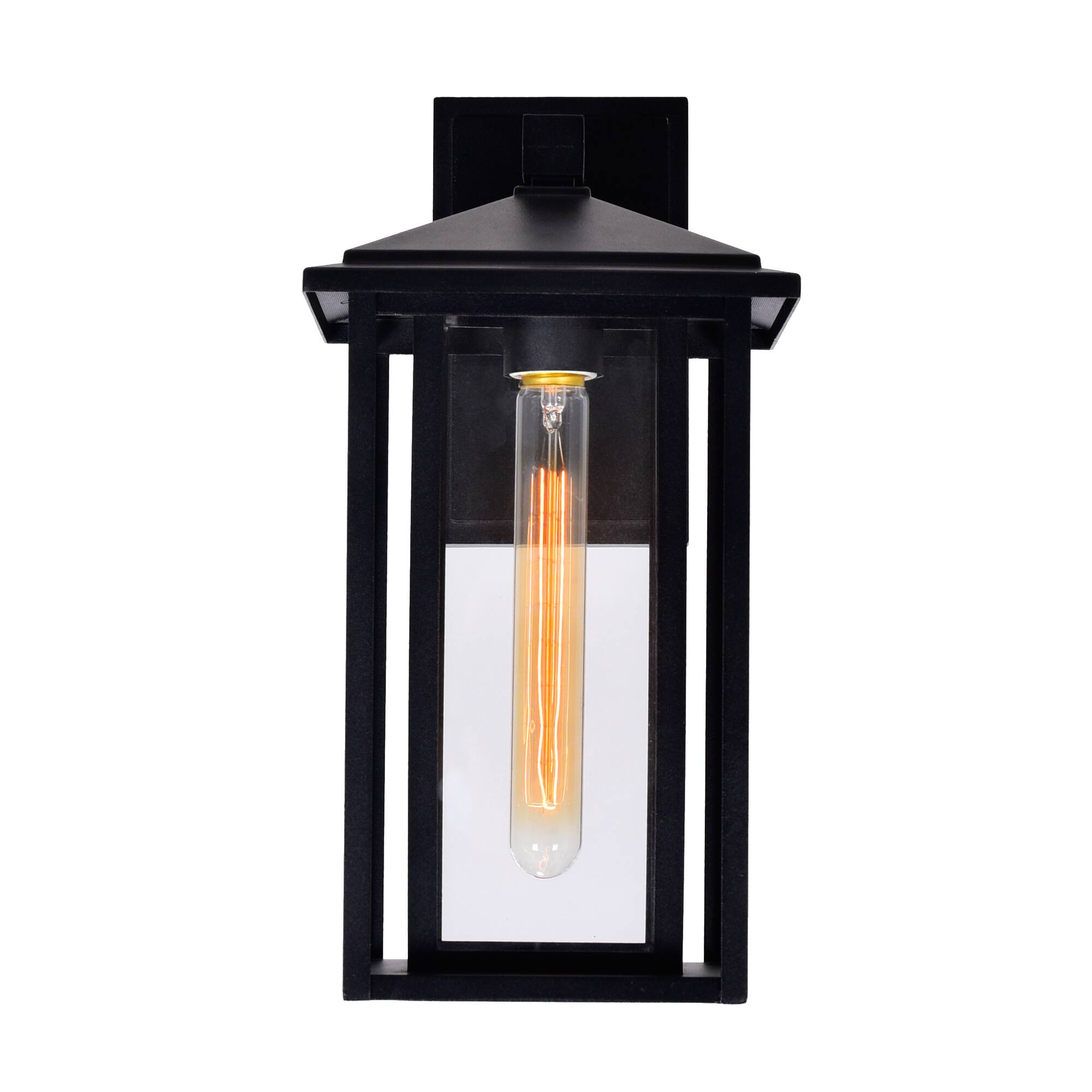 Back. CWI Lighting - Crawford 1 Light Black Outdoor Wall Light - Black.