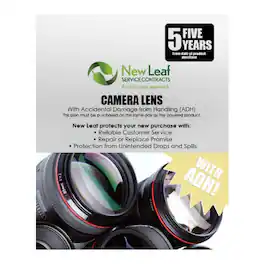 New Leaf Service Contracts - New Leaf 5-Year Camera Lens Service Plan - Black