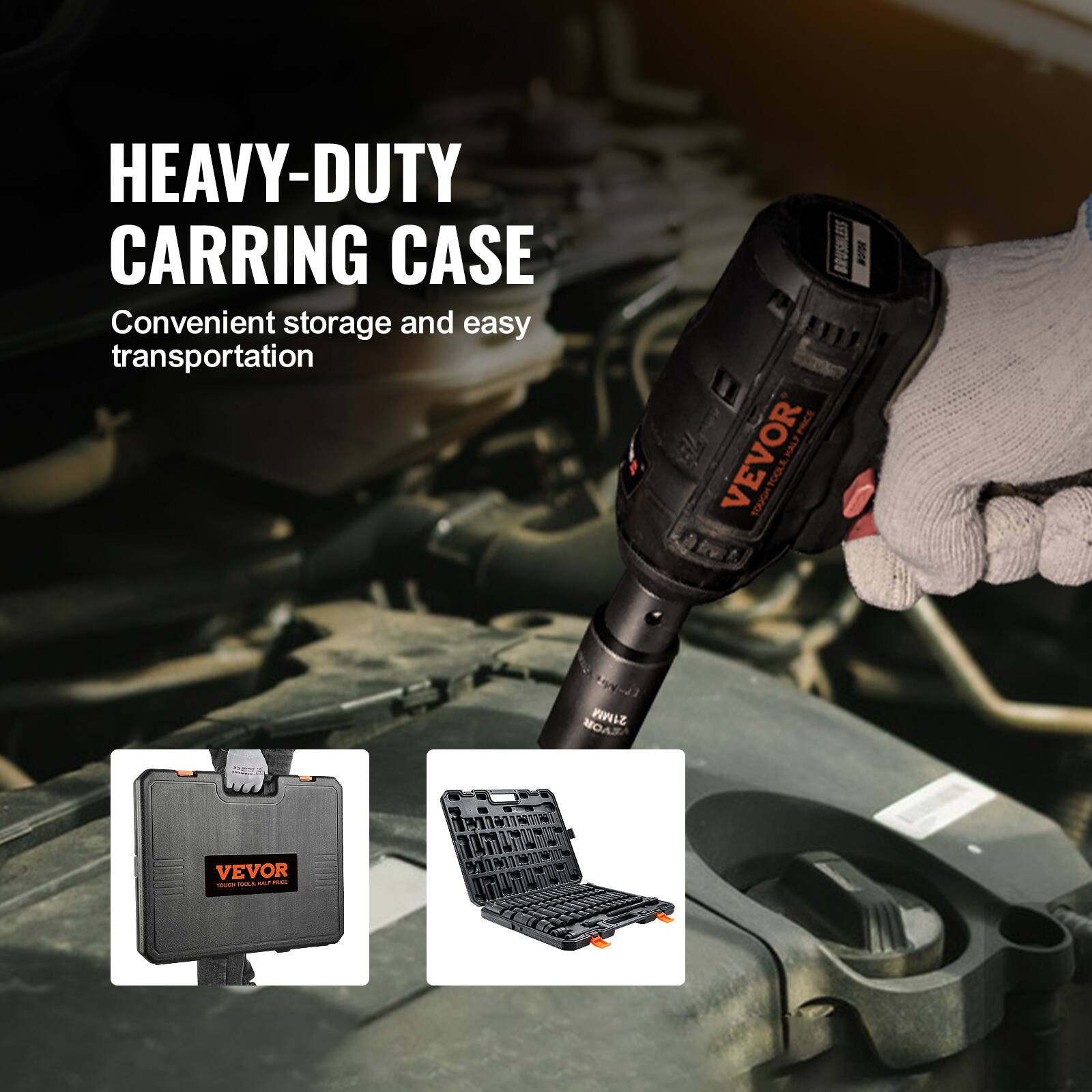 HEAVY-DUTY CARRING CASE, Convenient storage and easy transportation, BRUSHLESS McR PRICE VEVOR HAL? TOUGHYOOLE TOOLEHALP POOLE TOUGH 21MM MOAS Sd VEVOR i d -