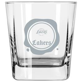 Logo Brands - Los Angeles Lakers 14oz. Frost Stamp Old Fashioned Glass - Multicolor