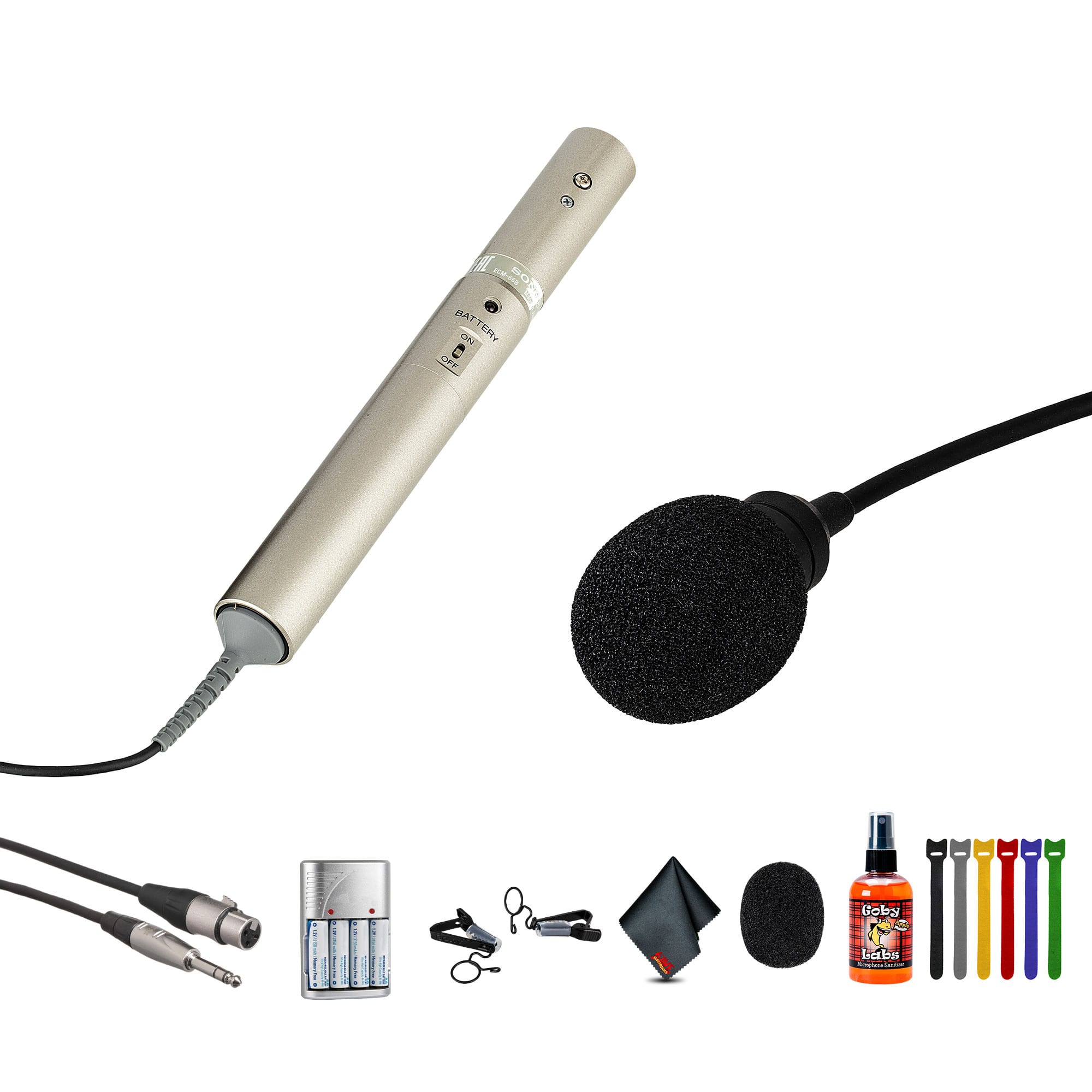 Sony - ECM-66B Compact Lavalier Condenser Microphone – Unidirectional XLR Lapel Mic | More