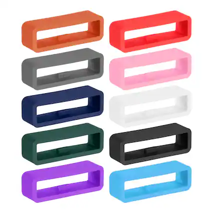 Front. Unique Bargains - 10pcs Watch Band Holder Loop, 26mm Universal Watch Replacement Band - 10 Colors.