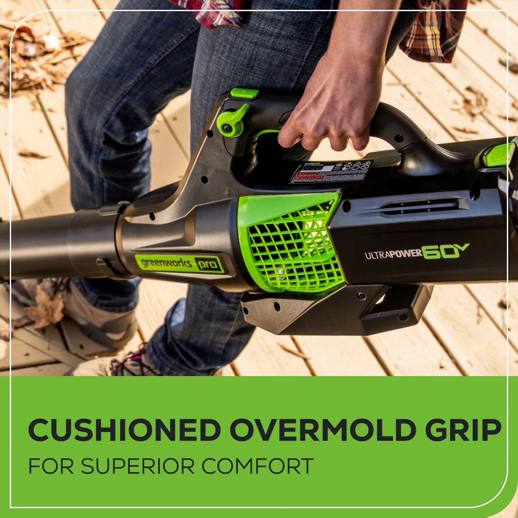 CUSHIONED OVERMOLD GRIP FOR SUPERIOR COMFORT