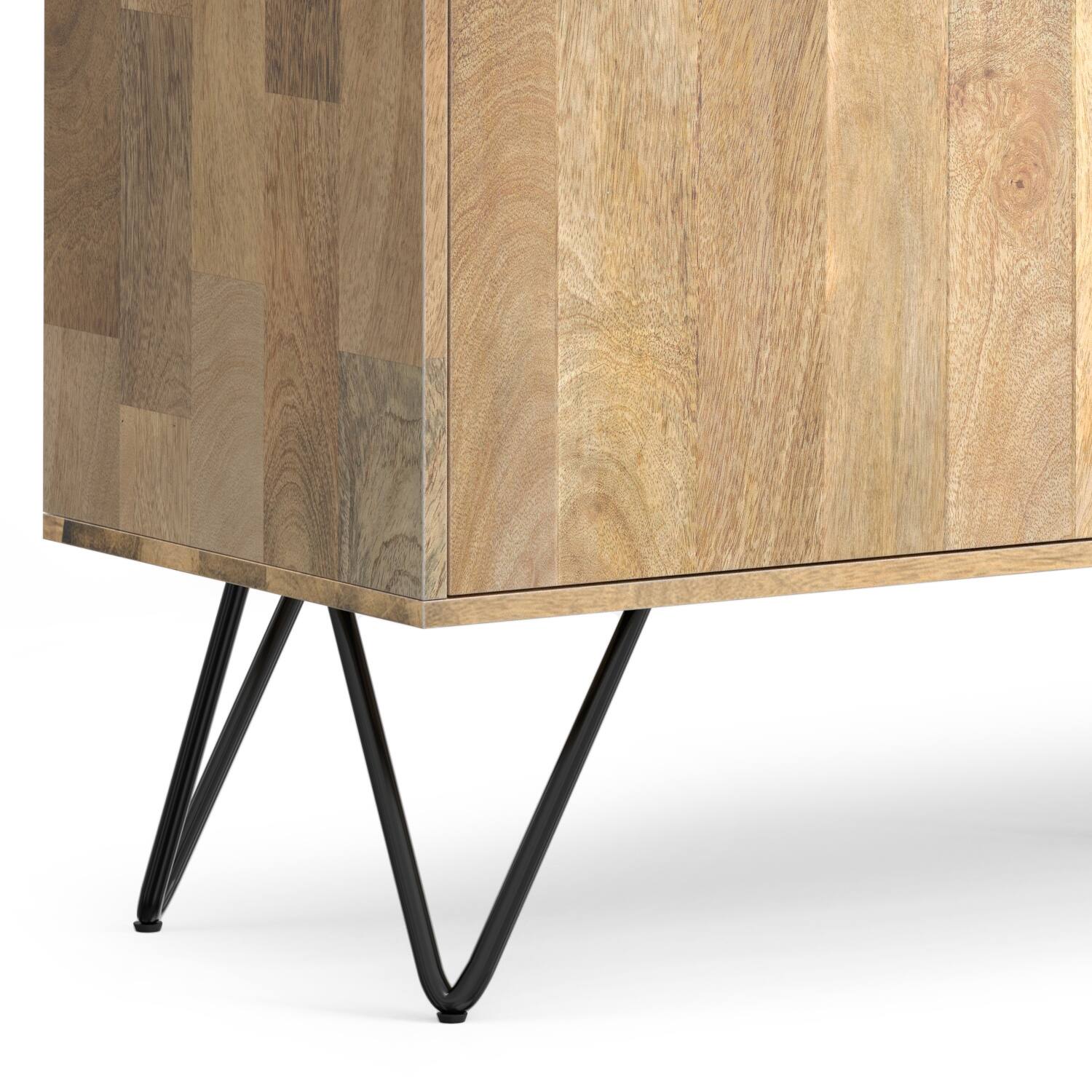 Alt View 8. Simpli Home - Hunter SOLID MANGO WOOD 3 Door Sideboard Buffet in Natural - Natural.